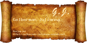 Gelberman Julianna névjegykártya